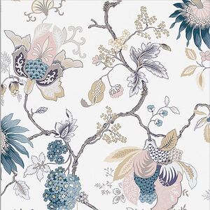 Graham & Brown Bordado Dusk 105763, 2 Rolls Jacobean Floral Wallpaper, New
